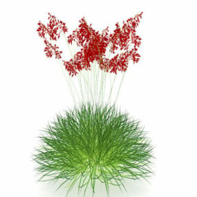 Trawa z kwiatami Model 3D