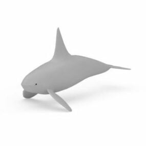 דגם תלת מימד של חיית לוויתן אפור