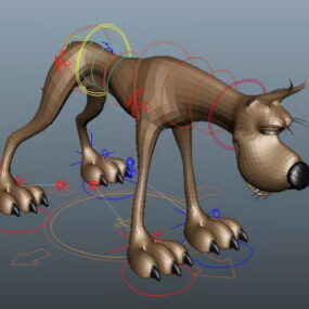 דגם תלת מימד של כלב הדני הגדול