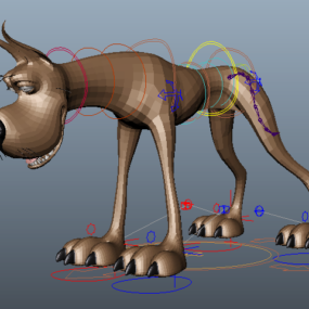 Modelo 3D dos desenhos animados do Dogue Alemão