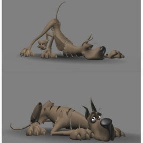 Great Dane Dog Rigged Character 3d model