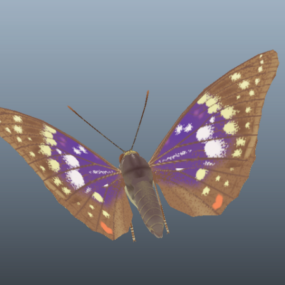 Büyük Mor İmparator Kelebeği 3D modeli