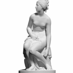 Estatua griega Ninfa del agua modelo 3d