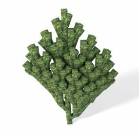 緑のミドリイシサンゴ 3D モデル