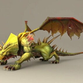 Green Dragon Character 3d model