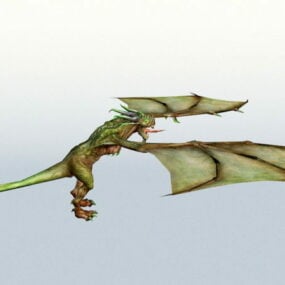 3д модель существа Зеленого Дрейка