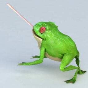 3д модель животного Зеленая лягушка