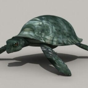 Model 3D zielonego żółwia