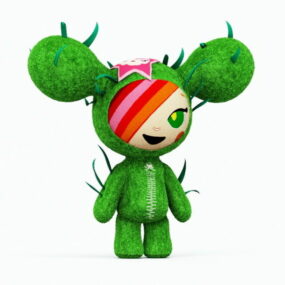 Green Cartoon Doll 3d model