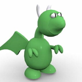 Green Dragon Cartoon 3d model