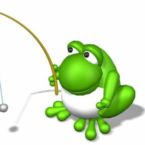 3д модель игрушки Зеленая лягушка