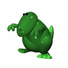 Yeşil Kertenkele Çizgi Film Karakteri Oyuncak 3D model
