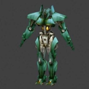 Green Robot Sci Fi 3d model