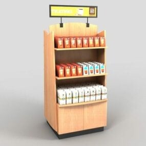 پایه نمایشگر محصولات فروشگاه مواد غذایی مدل سه بعدی