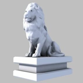Statue du Lion Gardien modèle 3D
