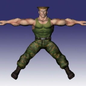 Guile In Super Street Fighter 3d model