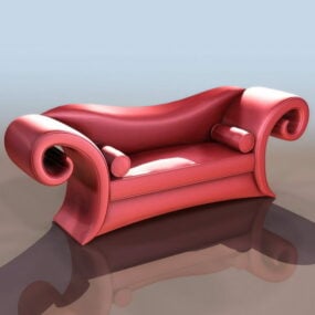 Modernes Gules Sofa Couch 3D-Modell