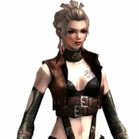 Gunslinger Girl Character 3d model