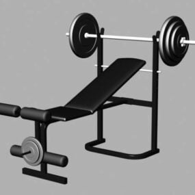 Gym Weight Bench 3d model