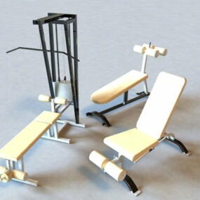 Fitnessstudio-Gewichtssatz 3D-Modell