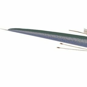 갈치 물고기 3d 모델