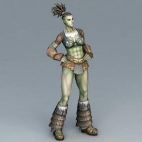 3D model ženy Half-orc