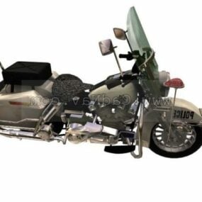 Model 3d Sepeda Motor Polisi Harley-davidson Fl Softails