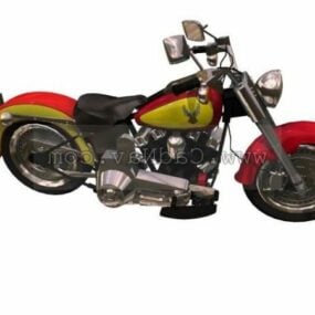 Model 3d Sepeda Motor Harley-davidson Fat Boy