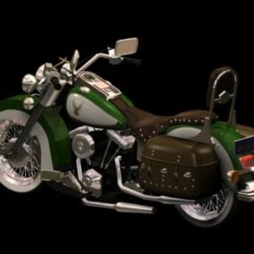 Modelo 3d de motocicleta Harley-davidson Heritage Softail