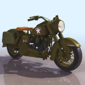 Harley-davidson Wla Motorcycle 3d model