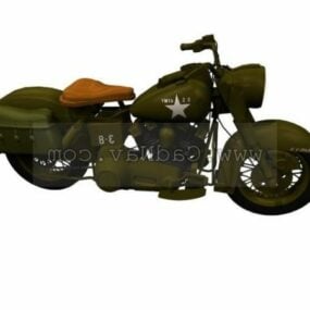 Harley Davidson Military Motorcycle 3d model