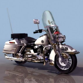Model 3d Sepeda Motor Polisi Harley-davidson