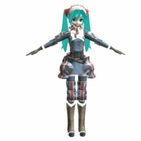 Postać Hatsune Miku Valkyrie Model 3D
