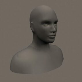 Kopfbasis-Mesh-Charakter-3D-Modell