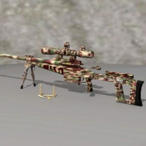 3д модель тяжелой снайперской винтовки