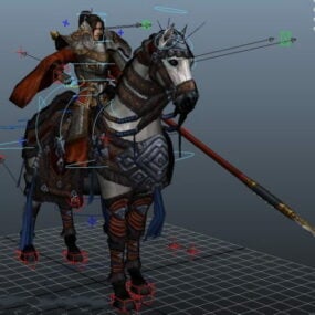 Kavaleri abot Rigged Model 3d