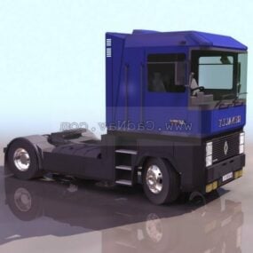 Modello 3d della testa del camion per carichi pesanti