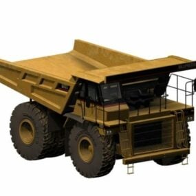 Modelo 3d de caminhão basculante de mina pesada