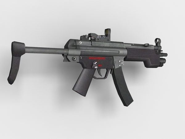 Heckler Koch Mp5 Submachine Gun Free 3d Model Max Vray