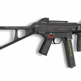3д модель пистолета-пулемета Heckler & Koch