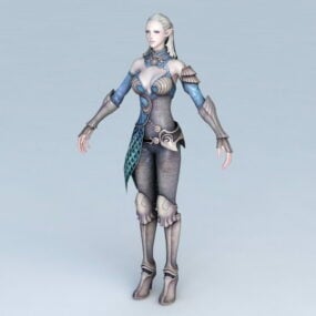 High Elf Female Art 3D-malli
