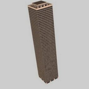 3d модель багатоповерхової офісної вежі