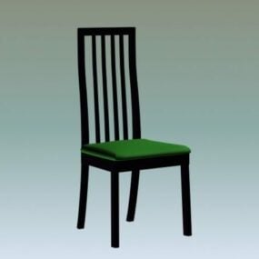 صندلی غذاخوری پشتی بلند مدل سه بعدی
