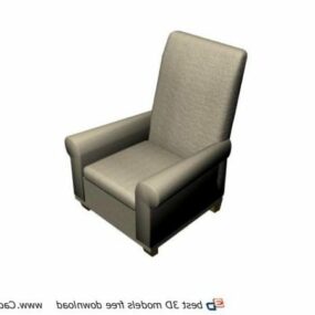 Møbler høj ryg stof sofa 3d model