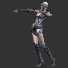 High Elf Mage Woman Character 3d-modell
