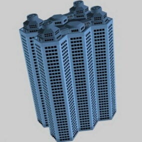고층 아파트 건물 3d 모델