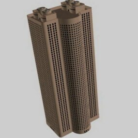 Modelo 3D de edifício alto