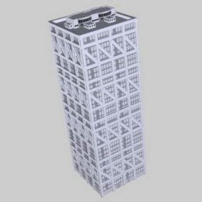 Modello 3d dell'edificio per uffici a molti piani
