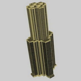 Torres de oficinas de gran altura modelo 3d
