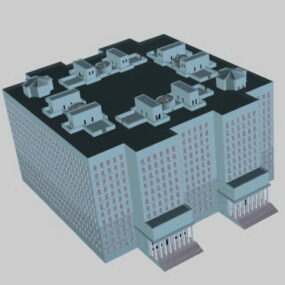 Höghus bostadshus 3d-modell